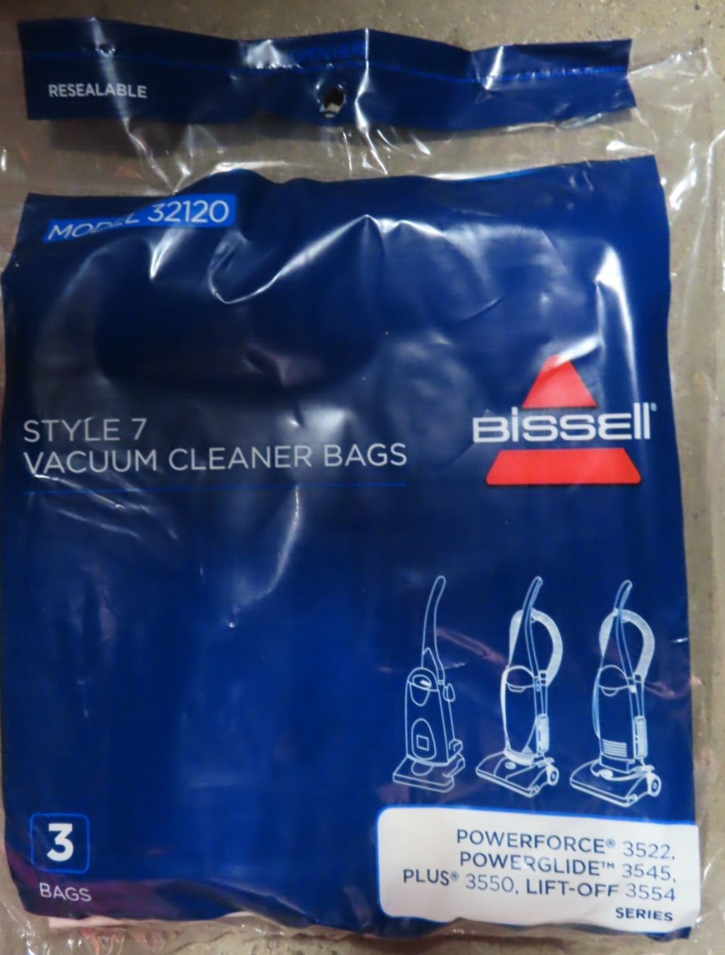 Bissell Vacuum Bags Style 7 32120 Package of 3 bags NEW eBay