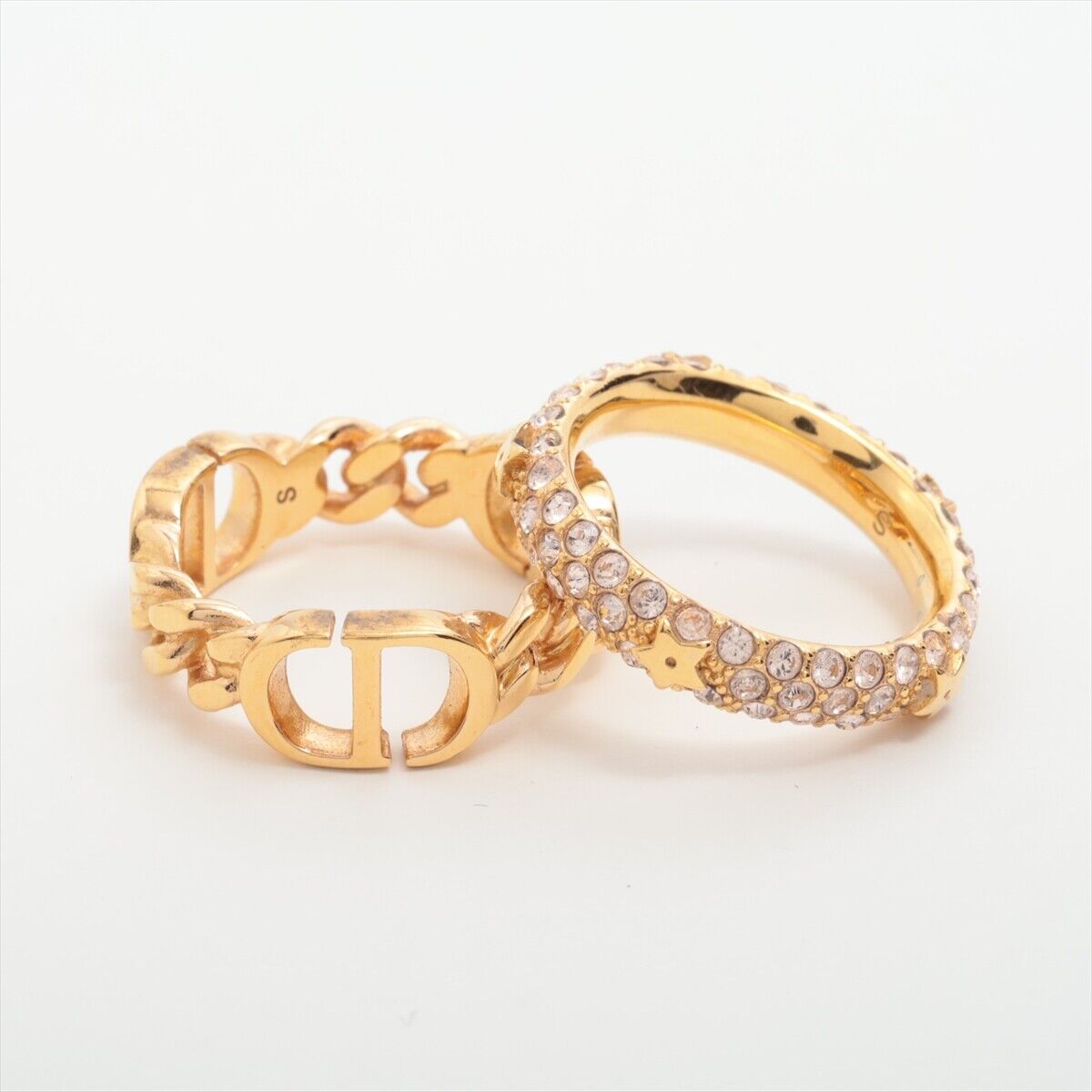 ロピア 爆買い Ring CD Petit CD Petit Dior S eBay | Gold GP×Rhinestone その他