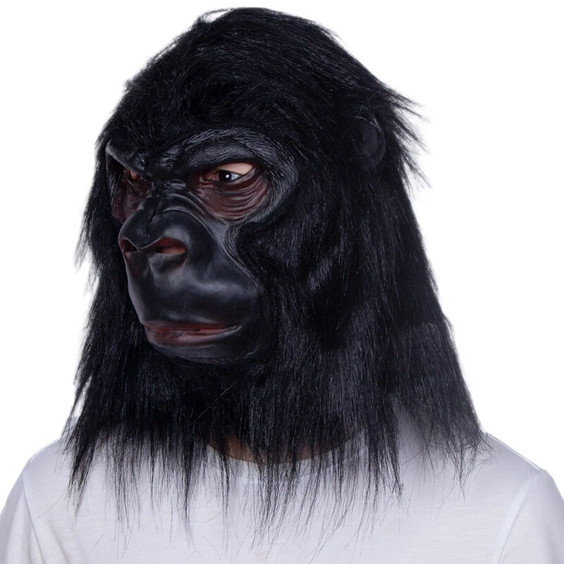 Gorilla Halloween Mask for adult costume party Realistic Ape Monkey Mask - Image 2 of 4