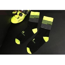 Pro Men Women Cycling Sports Ankle Socks XC Road Riding Bicycle Socks Green Gray