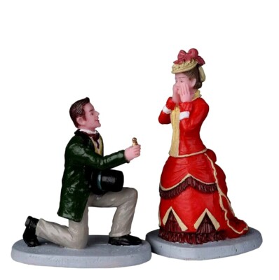Lemax THE PROPOSAL Set of 2 # 22141 Christmas Village Figurine 2022 NEW
