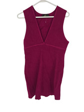 House Of Harlow 1960 Large Dress Fuschia Pink V-Neck Bodycon Ribbed