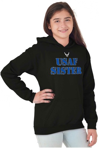 United States Air Force Logo USAF Sister Youth Girls Hoodie Sweatshirts Kids - Picture 6 of 10