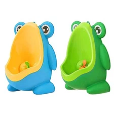 Frog Little Boys Pee Toilet Potty Urinal 2-6 Years Super Suction Cup