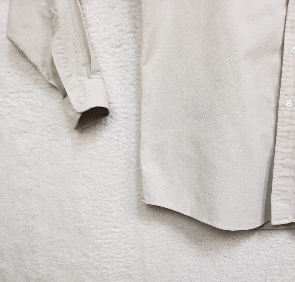 Camisa Claybrooke para hombre color tostado medio mezcla de algodón manga larga con botones ajuste regular Foto 4 de 4