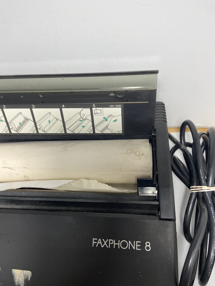 Cannon Faxphone 8 with Curly Paper Phone Cord Vintage - Image 2 of 4