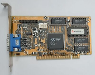Carte Graphique Vintage PCI S3 Trio 64V+ – Testée, Pour Ordinateur Rétro, Bon état