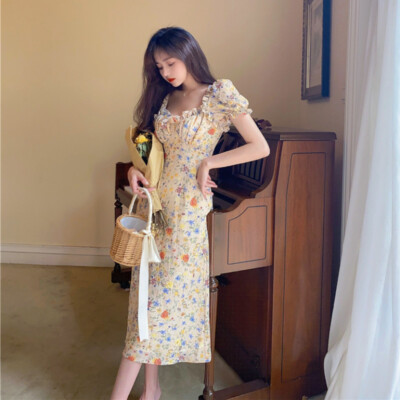 midi casual dress with sleeves