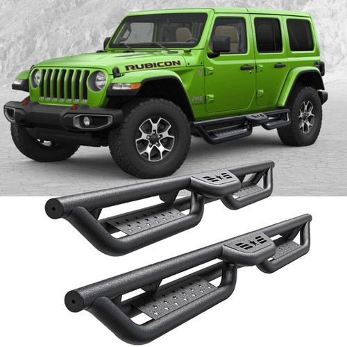 6" Drop Running Boards for 2018-2026 Jeep Wrangler JL 4 Door Nerf Bar Side Steps