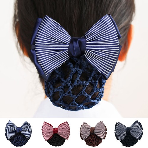 Bow Net Hairgrips Satin Hair Clip 