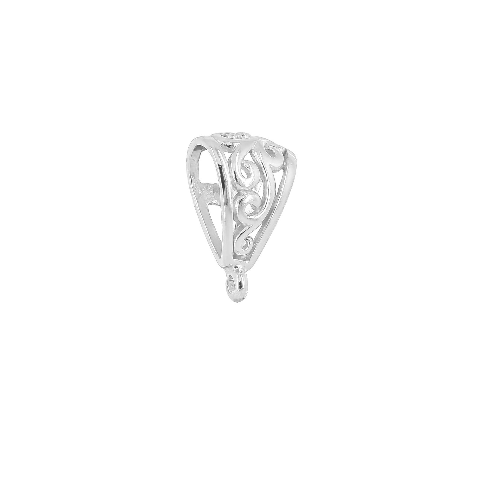 Interlocking Filigree Slider Sterling Silver Filigree Slider Pendant Clasp Bail Connector #97925 | eBay