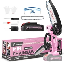 Saker Mini Chainsaw|6 Inch Chainsaw[2025 Upgraded]|Mini Cordless Electric Chain