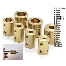 Shaft Coupling Rigid Brass Coupler Motor Shaft Joint Transmission Connector DIY