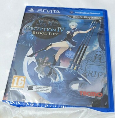 Deception IV Blutkrawatten PS Vita neu versiegelt UK PAL Sony PlayStation PSV 4 gebunden