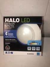 HALO 4 in. White LED Recessed Light Retrofit Baffle Trim 5000K Daylight - NEW