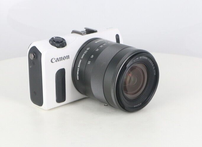 Canon EOS M Digital Camera White w/ 18-55 F/3.5-5.6 STM Lens Canon EOS M Digital Camera White w/ 18-55 F/3.5-5.6 STM Lens