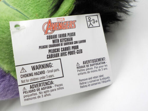 Marvel Avengers Hulk Clip On Square Plush, 6" Keychain Figure - Picture 4 of 6