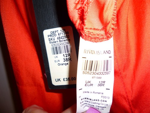 BNWT! BEAUTIFUL RIVER ISLAND SILKY BRIGHT PEPPER RED PALAZZO TROUSERS, SIZE 12 - Picture 5 of 15