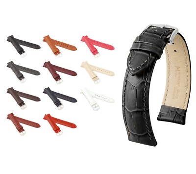 HIRSCH XS Calf Leather Watch Band ''Duke'', 16-20 mm, 2 colors, new!