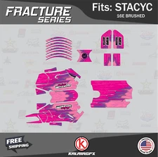 Graphics Kit for STACYC 16E Brushed Electric Bike Fracture-magenta