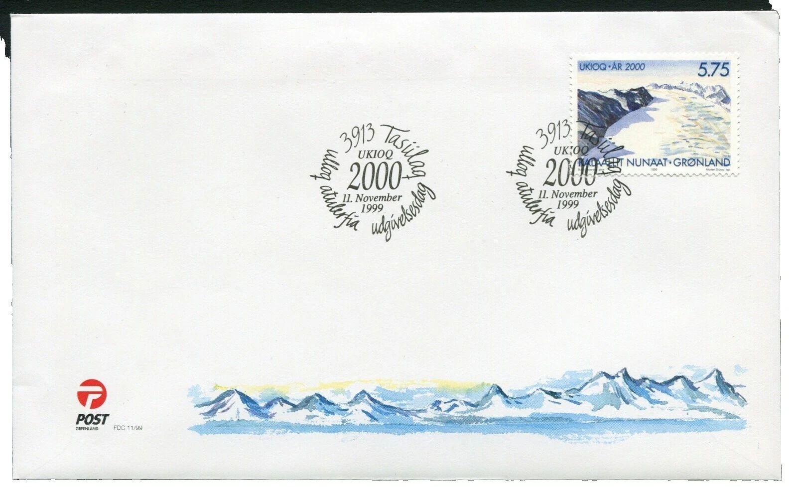 自然首日封面格陵兰邮票