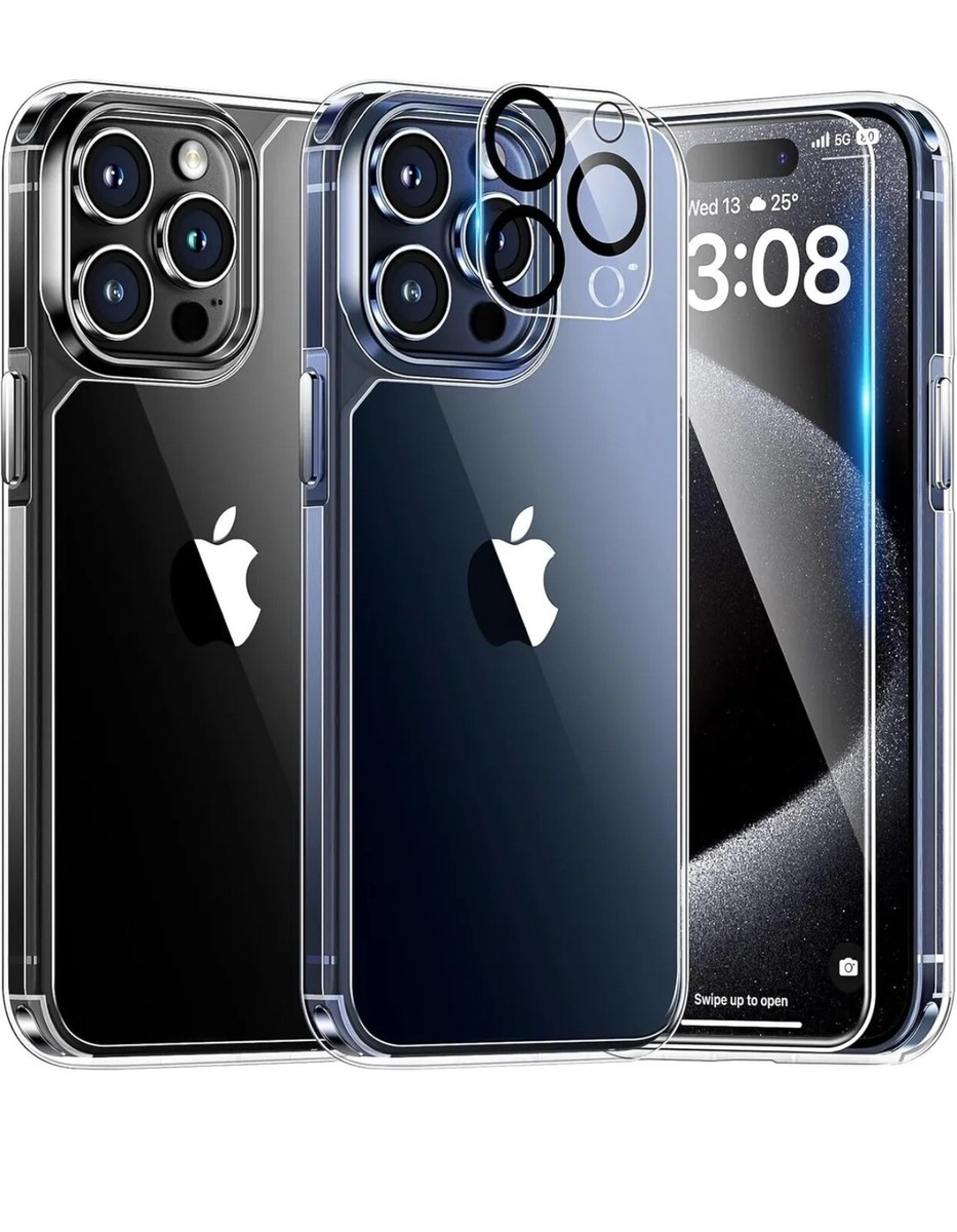 Tauri 5-in-1 iPhone 15 Pro Case,W/ 2x Screen Protector & 2x Lens Protector Clear Tauri 5-in-1 iPhone 15 Pro Case,W/ 2x Screen Protector & 2x Lens Protector Clear