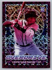 2021 Panini Chronicles #11 Cristian Pache Overdrive Purple Velocity Braves