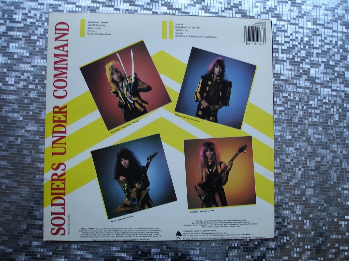 Stryper ‎Isaiah 53:5 ~ Soldiers Under Command ~ White Vinyl