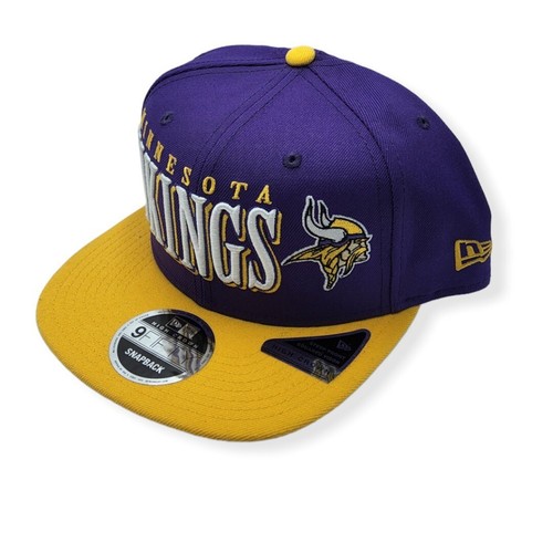 New Era Minnesota Vikings 9Fifty Jumbo B1 High Crown Adjustable Snapback Hat - Picture 2 of 6