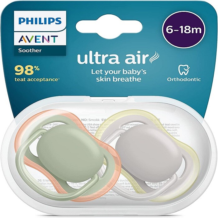 Philips Avent SCF085/20 Ciuccio Ultra Air senza BPA per bambini da 6 a 18 mesi C