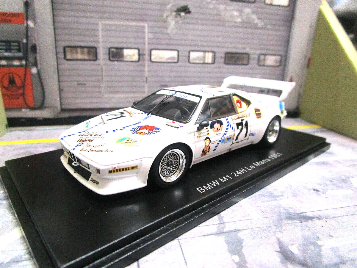 Miniature Voiture Spark 1/43 Résine – BMW M1 N°71 – 24h Du Mans 1981 (occasion)