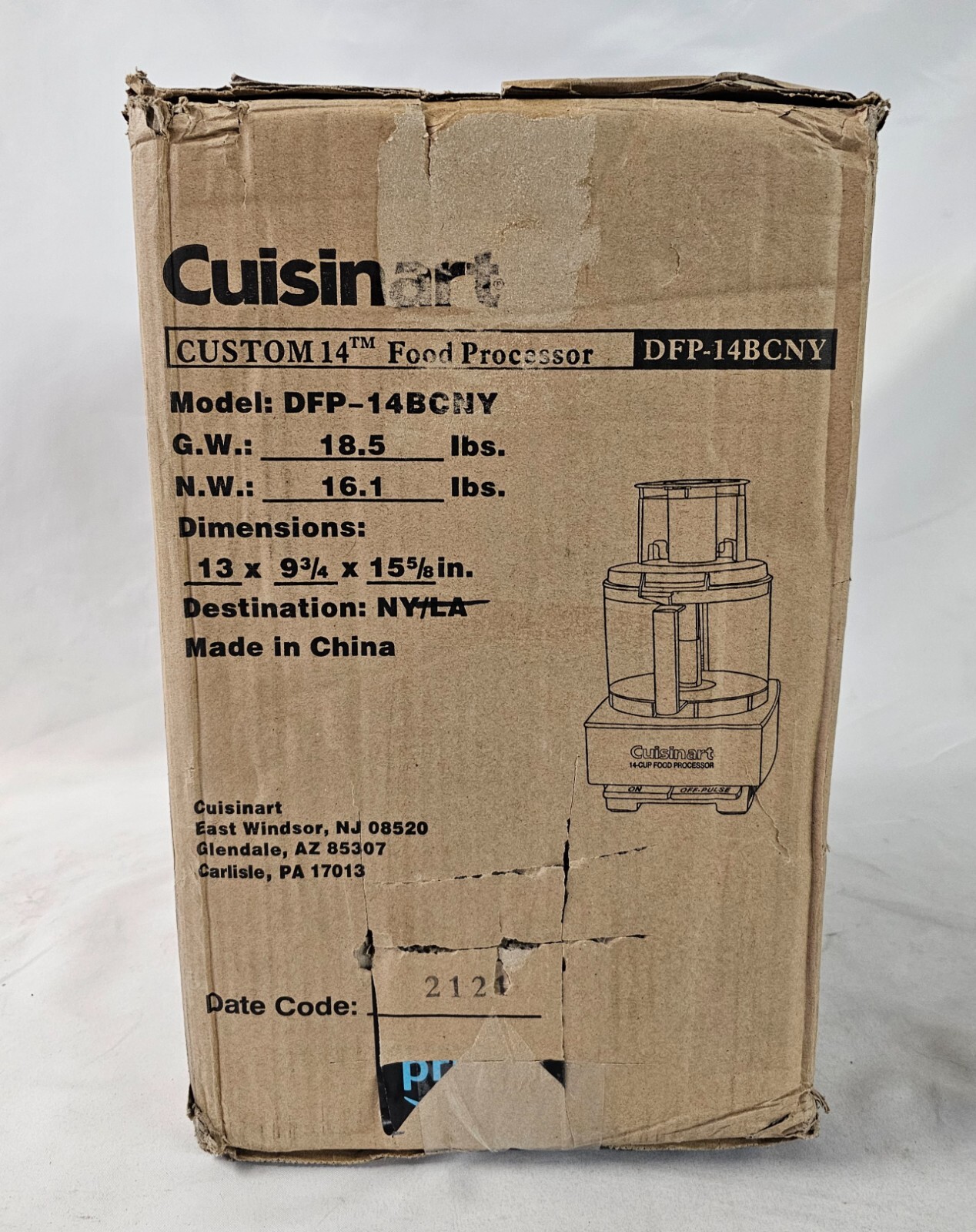 Cuisinart Custom 14 14Cup Food Processor DFP14BCNY BROKEN LID