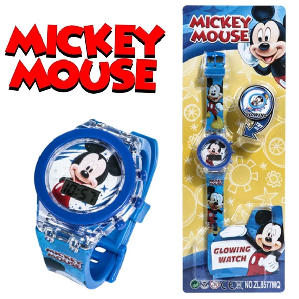 GLOWING WATCH MICKEY MOUSE MINNIE KID LED ELECTRONIC DIGITAL WATCH TOY