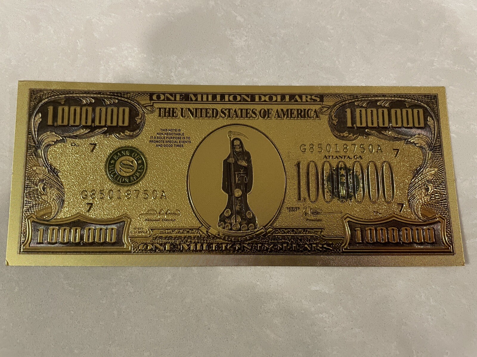 산타 무에르테 - 검은색 - 거룩한 죽음 백만 달러 지폐 - 돈 - 보호-Freehip.co.kr