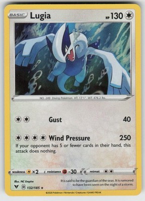 Holo Lugia 132/185 Rare Vivid Voltage Near Mint
