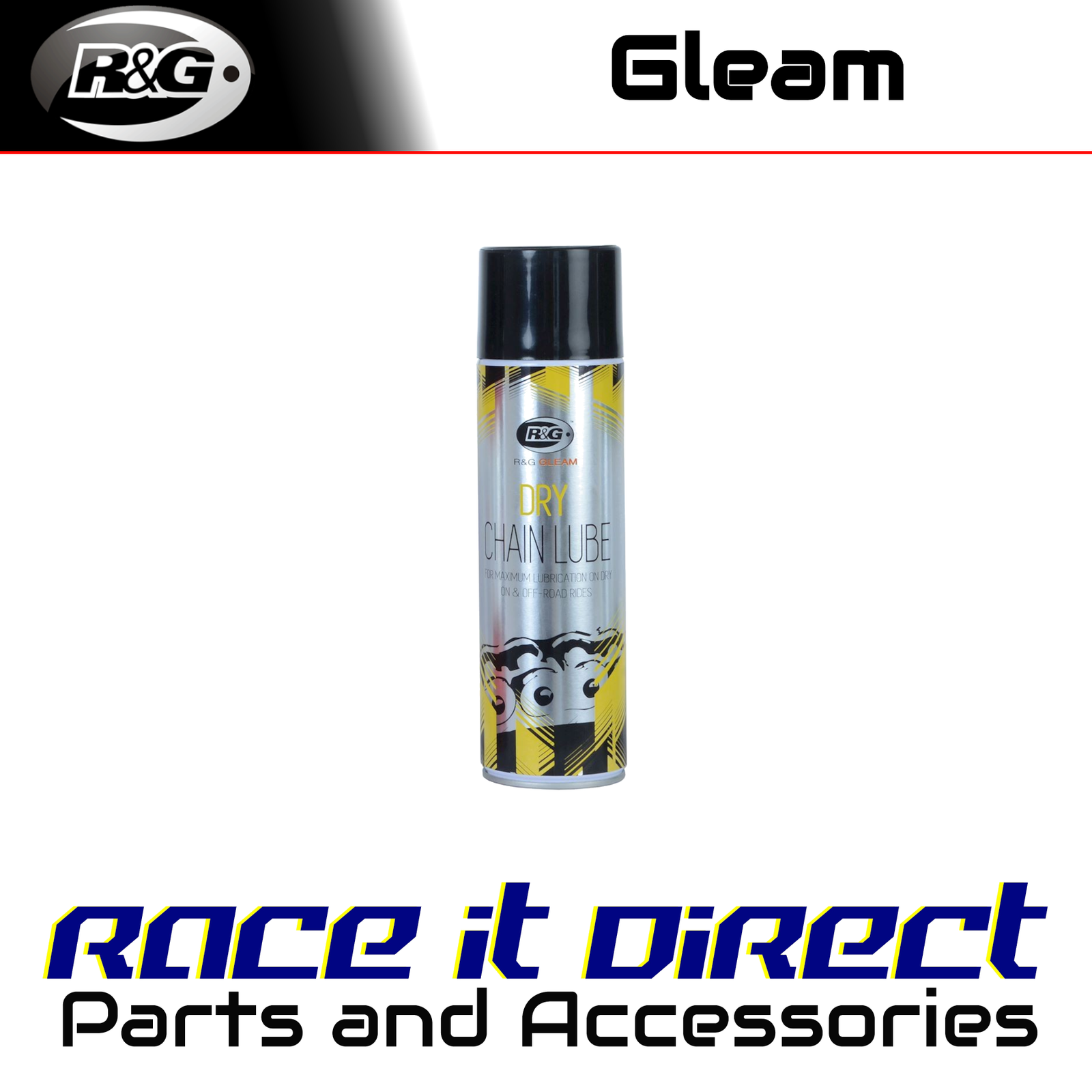 RGGLEAM8 R&G Gleam Dry Chain Lube 500ml R&G