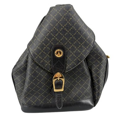 La Tour Eiffel 1887 Monogram Backpack Black Gold Convertible Sling Bag Vintage
