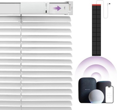 Hapadif Motorized Blinds with Remote Control, Blackout Smart Blinds for Windo...