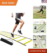 20ft Adjustable Agility Speed Ladder Training Ladder with Carry Bag - Soccer,...
