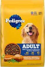 Pedigree Complete Nutrition Adult Dry Dog Food, Roasted Chicken  Vegetable 18LB