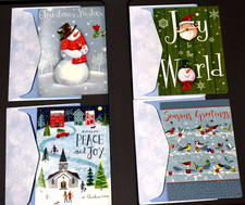 Season's Greeting Cards LOTS of 4 6.5" x 4.75" w/ Printed Words Made in USA