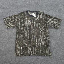 Vintage Realtree Shirt Mens M Brown Original Camo Hunting Single Stitch USA NEW
