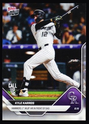Kyle Karros Rockies Coors Field Homer in front of Dad Eric 2025 Topps Now 581 RC