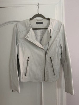 Bagatelle white genuine leather jacket Women s Zipper Size Medium