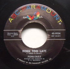 Poni-Tails - Born Too Late - 1958 Girl Group 45 on ABC-Paramount