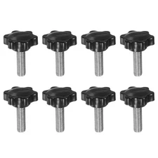 8pcs Star Knobs M10 x 30mm 304 Stainless Steel Stud 38mm 6-Star Head Thumb Screw