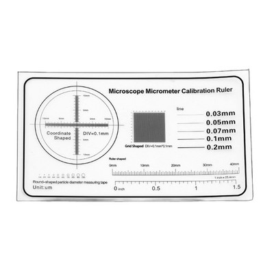 Microscope Calibration Tool Calibration Scale for Accurate Focus & Magnification