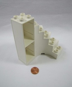 Lego Duplo WHITE SPIRAL STAIRWAY STAIRCASE Castle #4820 Vintage Steps Stairs 