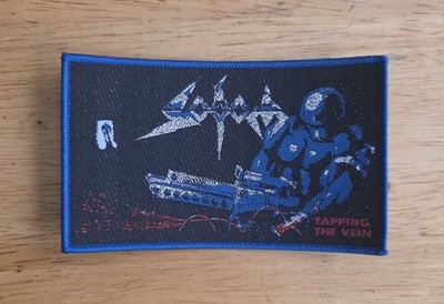 Sodom Tapping The Vain Blue Border Woven Patch