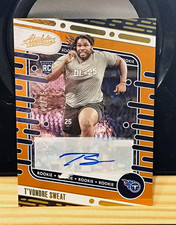 T'Vondre Sweat 2024 Panini Absolute Orange RC Auto 42/75 #138 Tennessee Titans